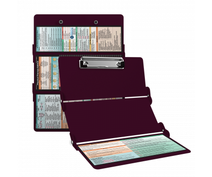 WhiteCoat Clipboard® Trifold - Wine Physical Therapy Edition